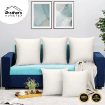 Comfortable Fiber Sofa Cushion, Tissue Fabric, White, (16x16) (4)