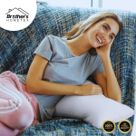 Standard Fiber Cushion, Tissue Fabric, White, (12x18)_003