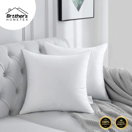 Standard Fiber Sofa Cushion, Tissue Fabric, White, (14x14)