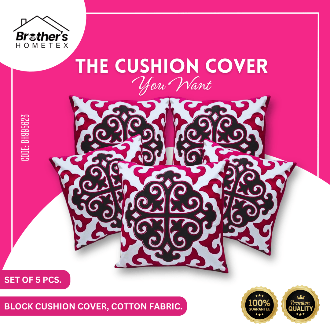Cushion Cover, Cotton, Block (16_x16_) Cover Only (1)