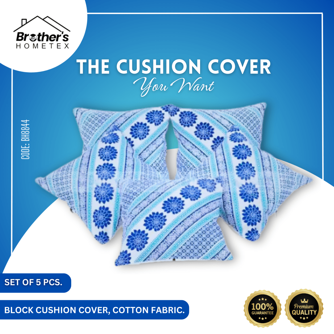 Cushion Cover, Cotton, Block (16_x16_) Cover Only (6)