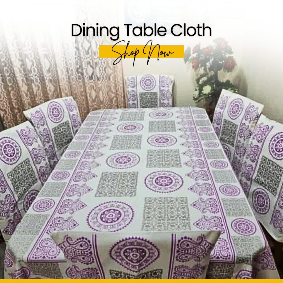 Buy Floral Block Print Dining Table Cloth (6 Chair Set)